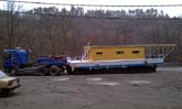 hausboot 17,5 x 4m laden transport und kranarbeiten